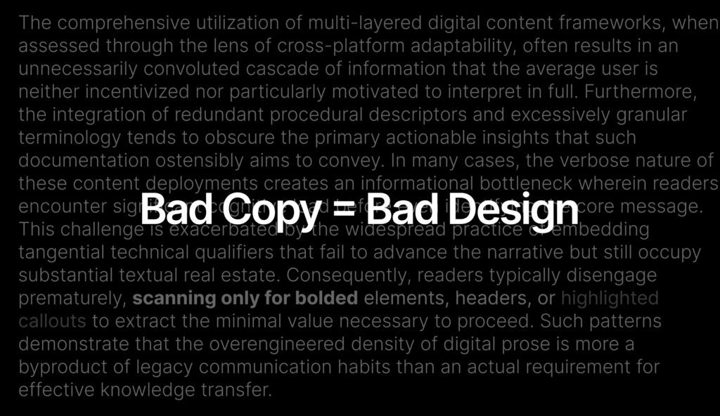 Bad Copywriting Is Bad Design
